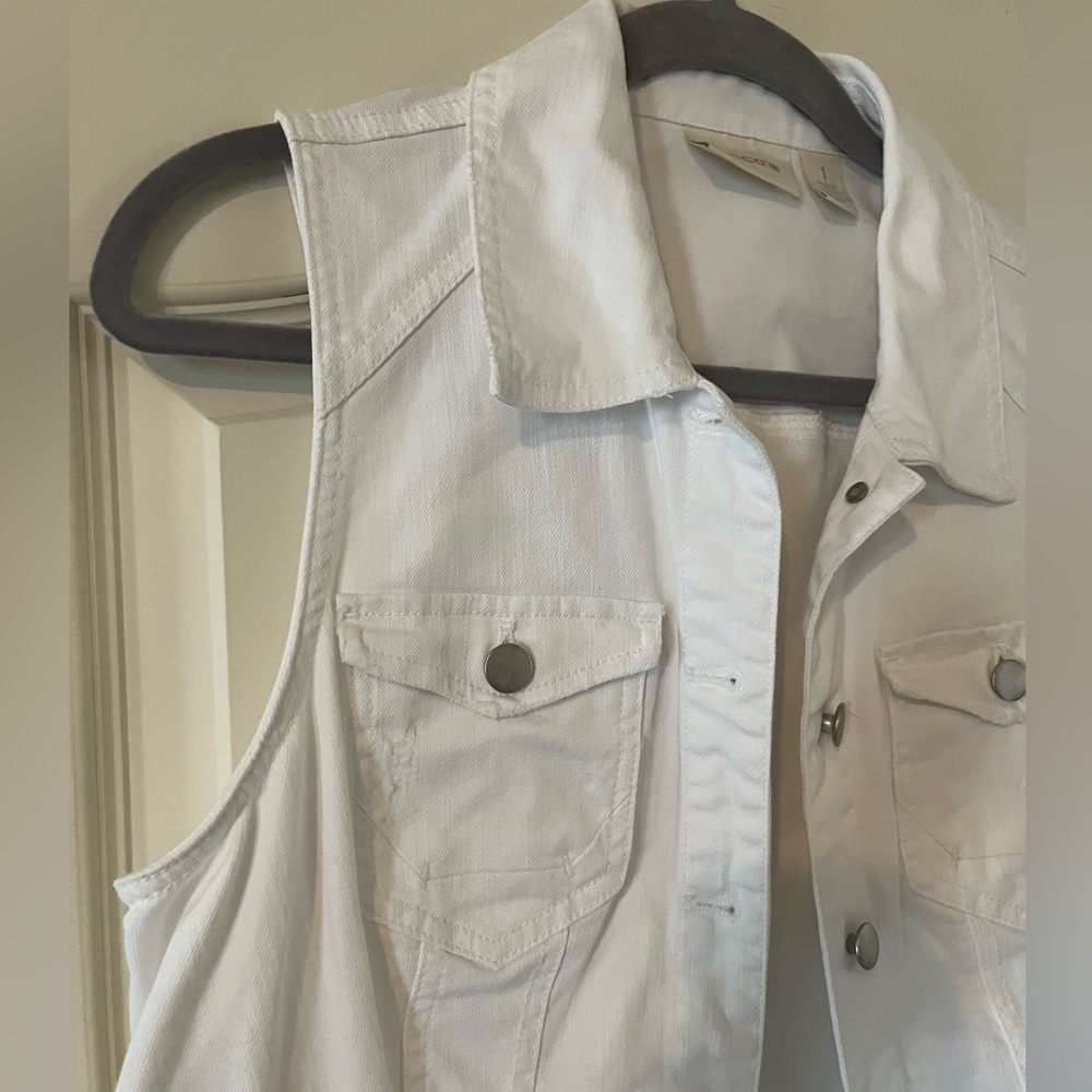 Chico's White Denim Vest - Picture 11 of 15